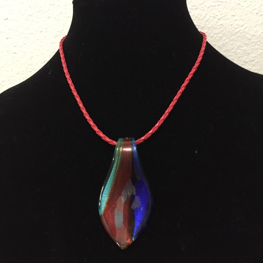 Leaf Glass Pendant Set of 3 - Picture 4 of 7